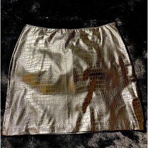 Black snake skin skirt